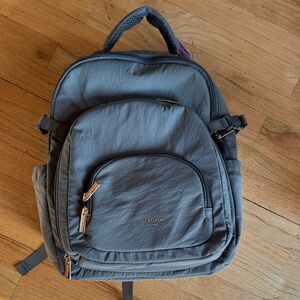 Isaac Mizrahi NWT  green Everyday laptop baby Backpack with Gold Accents